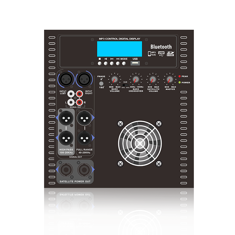 PL28SUB-6-1.1: Switchable Bass boost Frequency and Selectable Output Modes 1.1 Channel Line Array Speaker Functional Module