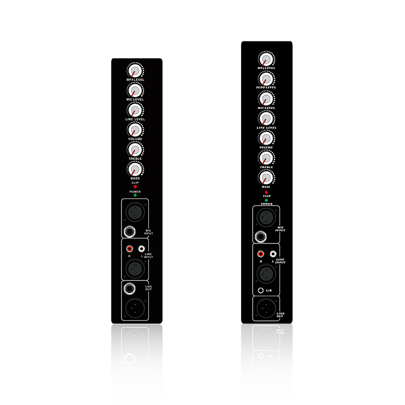 PL2/PL2E: Single Mic Channel Single Line Channel input and Limit Protection Vertical Analog Functional module