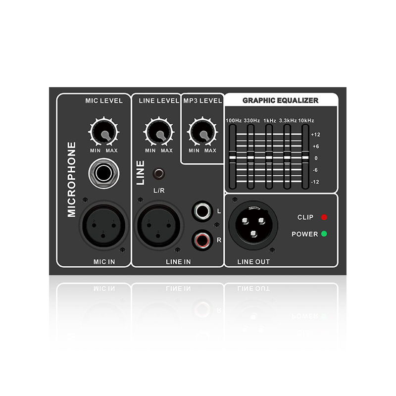 PL35: Balanced Mic and Line Input 5-Band Graphic Equalizer Horizontalis Analog Functional Module for Class AB Amplifier