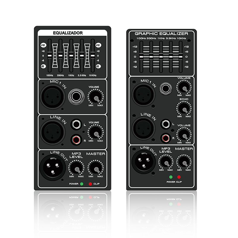 PL21/PL21E: 5-Band Graphic Equalizer et Terminus Praesidium Vertical Analog Functinal Module