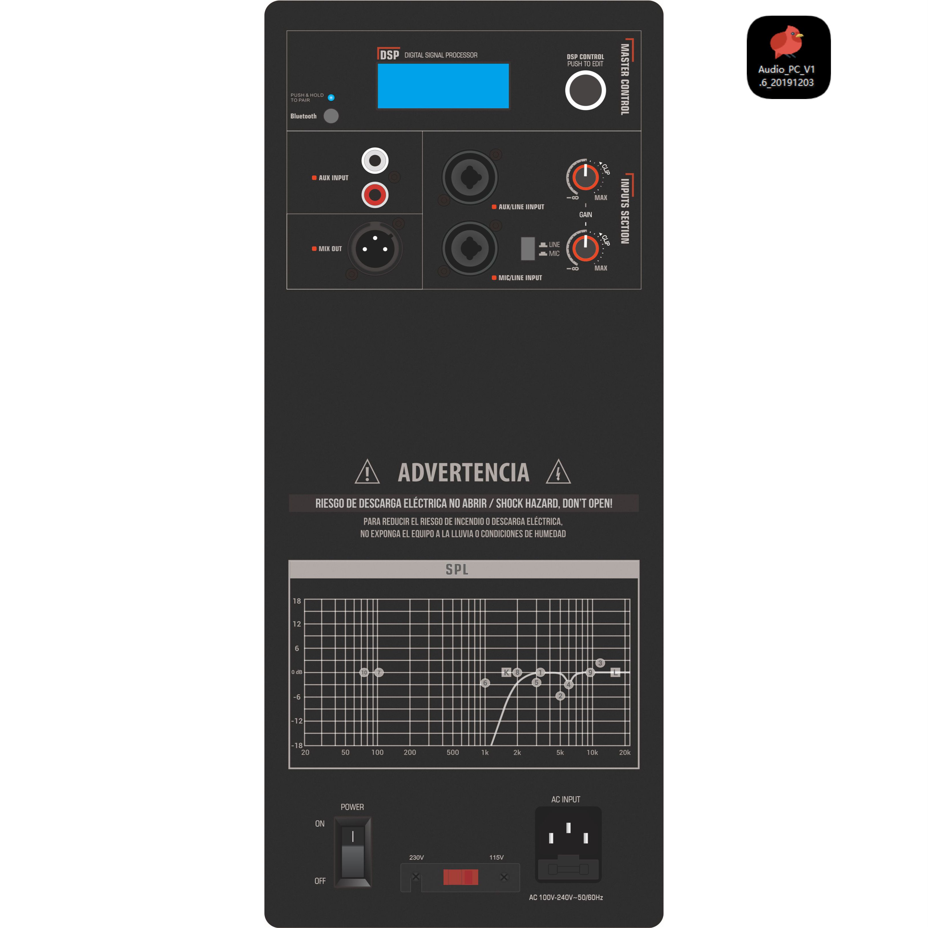 DSP1901 Pro 2-modo Active Orator Amplifier