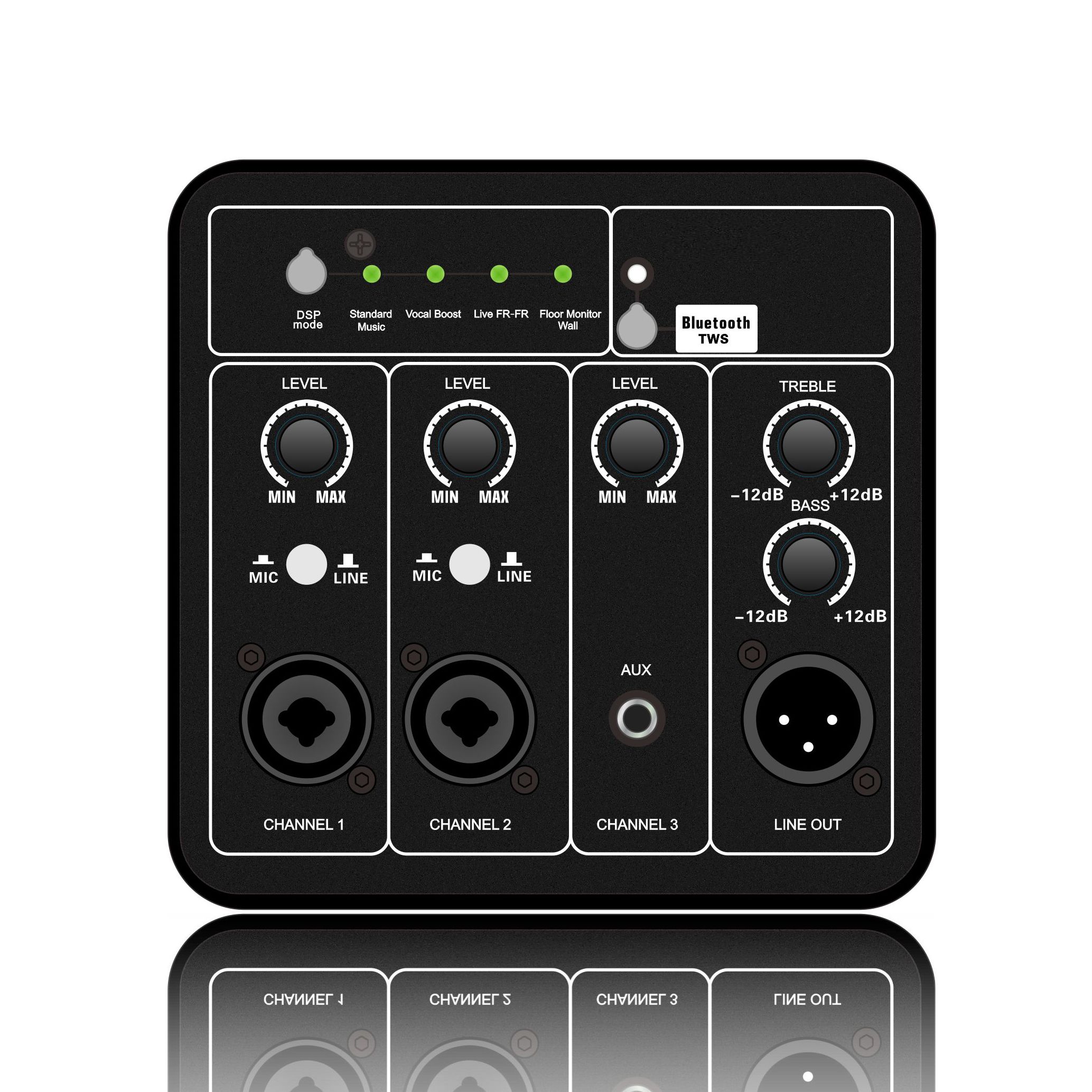 DSP1907: Bluetooth et TWS Inside Multi Channel Input ADAU1701 Based DSP muneris Module