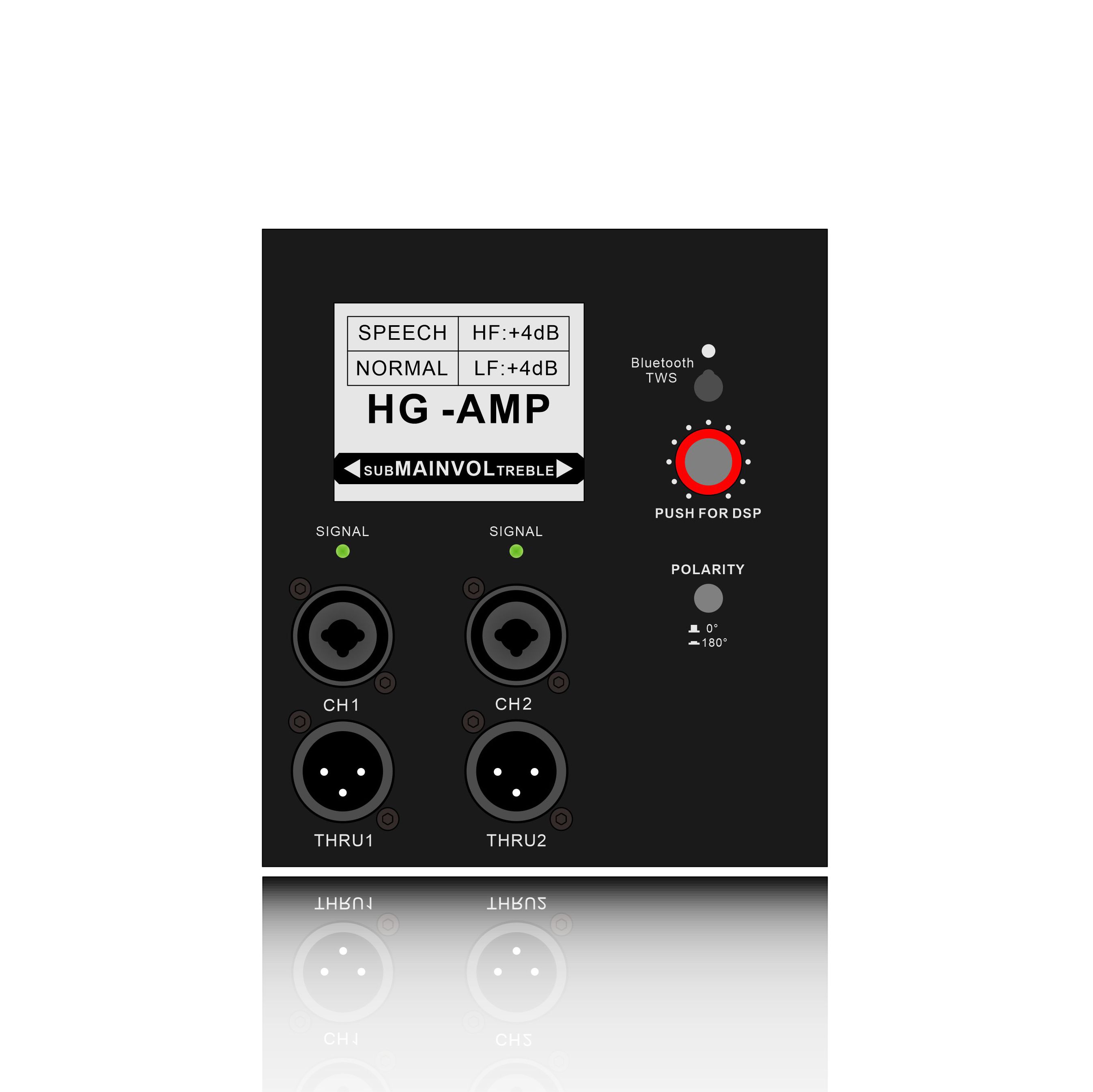 DSP718SUB:LCD interface cum Blutooth et TWS praesto Powered subwoofer muneris Module