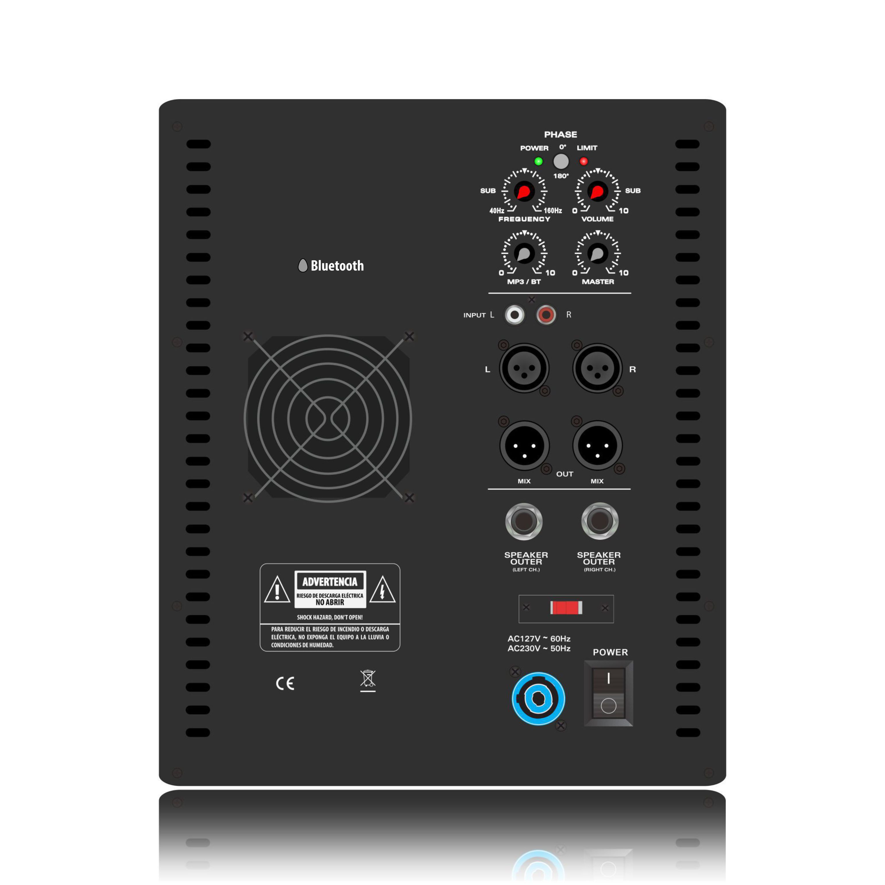 Sub12 Line Array Speaker Ratio Power Amplifier 2.1
