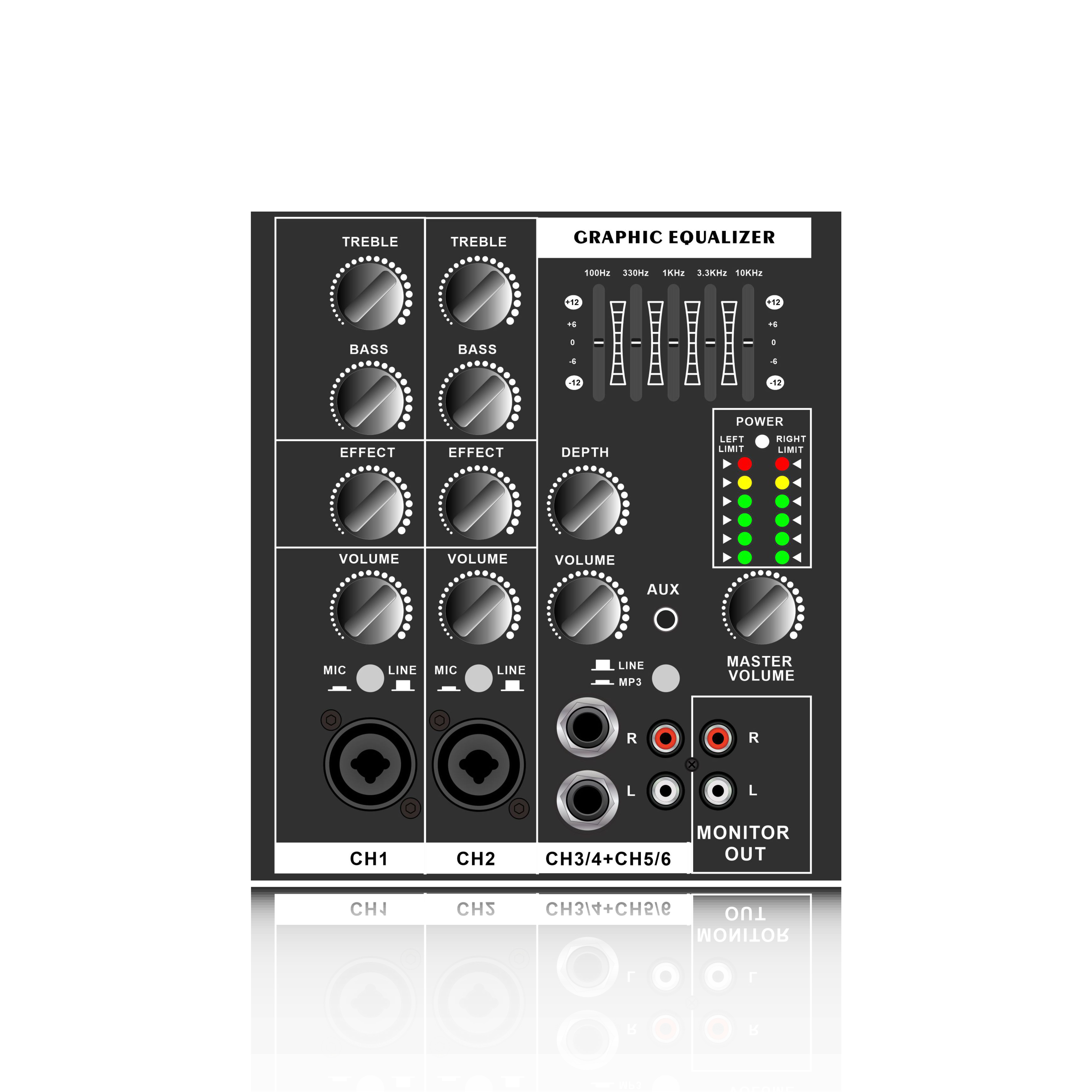 Portable Stereo Systema Amplifier EON206