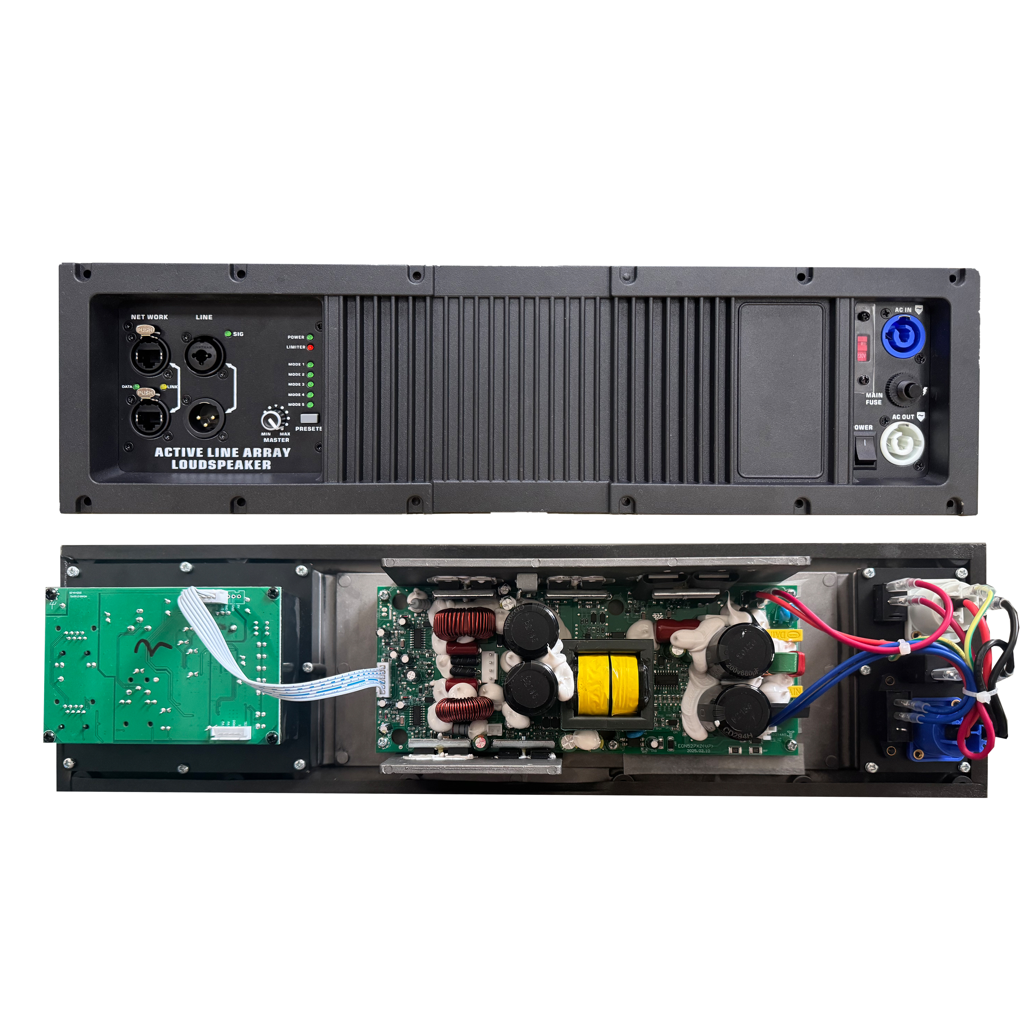HG485-212 Active Line Array System Amplifier with RJ45 Connectors